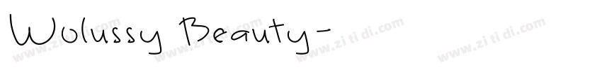 Wolussy Beauty字体转换
